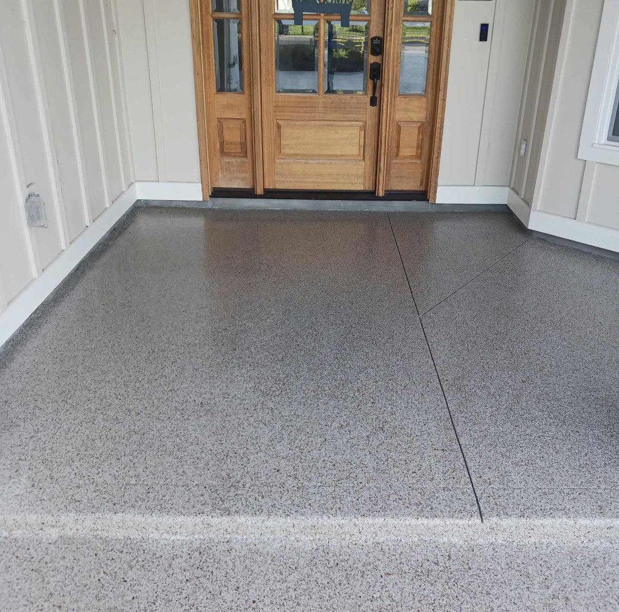 Flake epoxy patio and entryway coating Flagstaff AZ